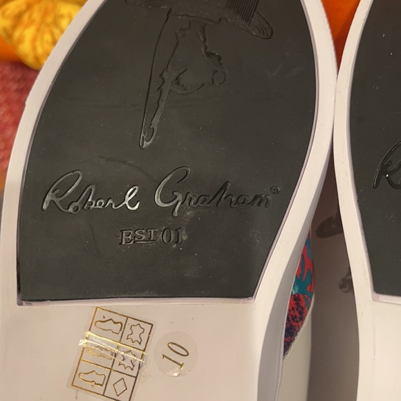 Robert Graham Men’s Floral Design Leather Shoes multi color SO GORGEOUS - Picture 5 of 11